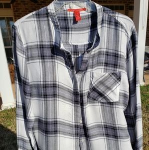Long sleeve button up top